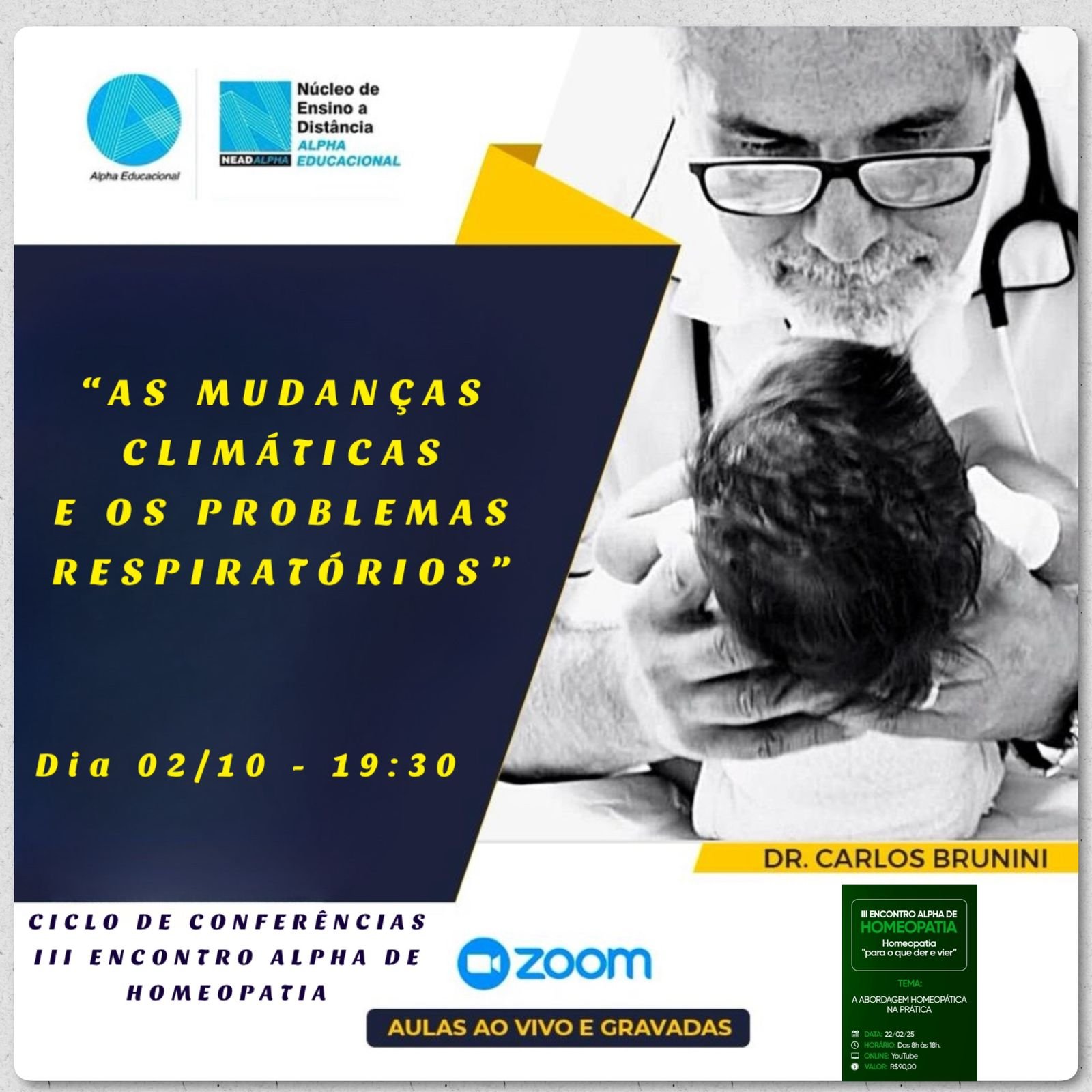 CICLO DE CONFERÊNCIAS PRÉ-EVENTO DO III ENCONTRO ALPHA DE HOMEOPATIA
