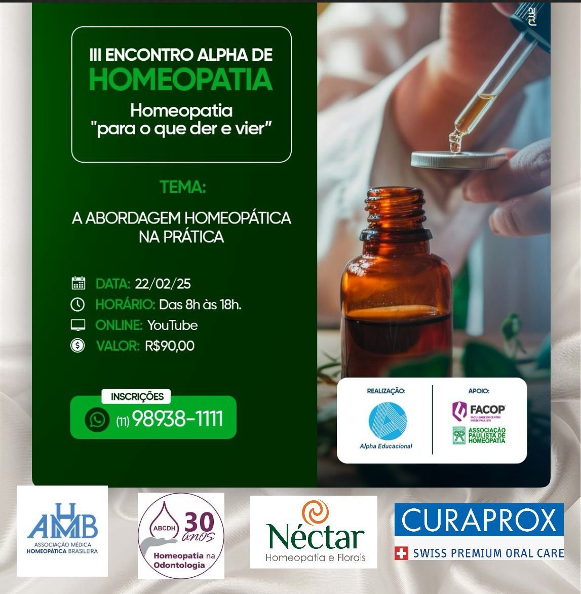 III Encontro ALPHA de homeopatia – “Homeopatia para o que der e vier”